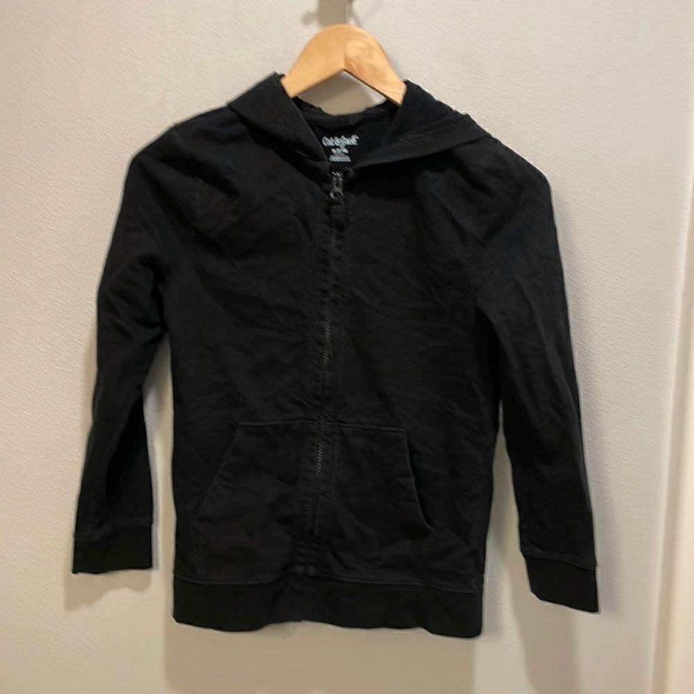 CAT and Jack girls black zip up sweatshirt